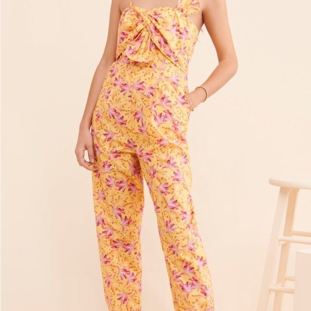FARM Rio Yellow Floral Jumpsuit